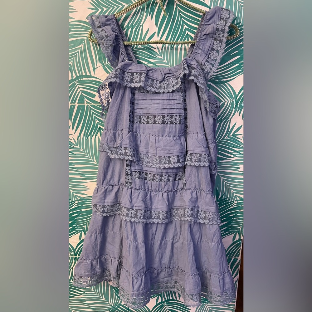 NWT Gacaky Sleeveless Rompers Ruffle Flowy Boho Sun Dress Sz S
